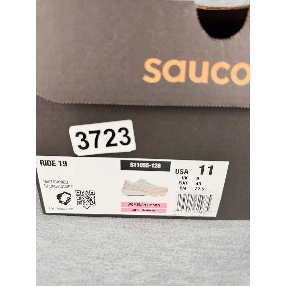 Saucony Ride 19 Running Sneakers Womens 11 Mist Cameo Silver